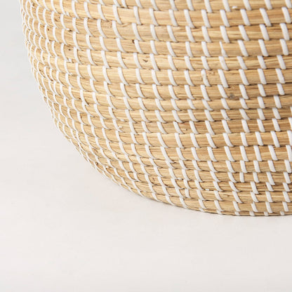 Mercana - Olivia 15.7L x 15.7W x 17.3H Beige Seagrass Basket W/Lid and Handles (Set of 3) - 69613 view 10