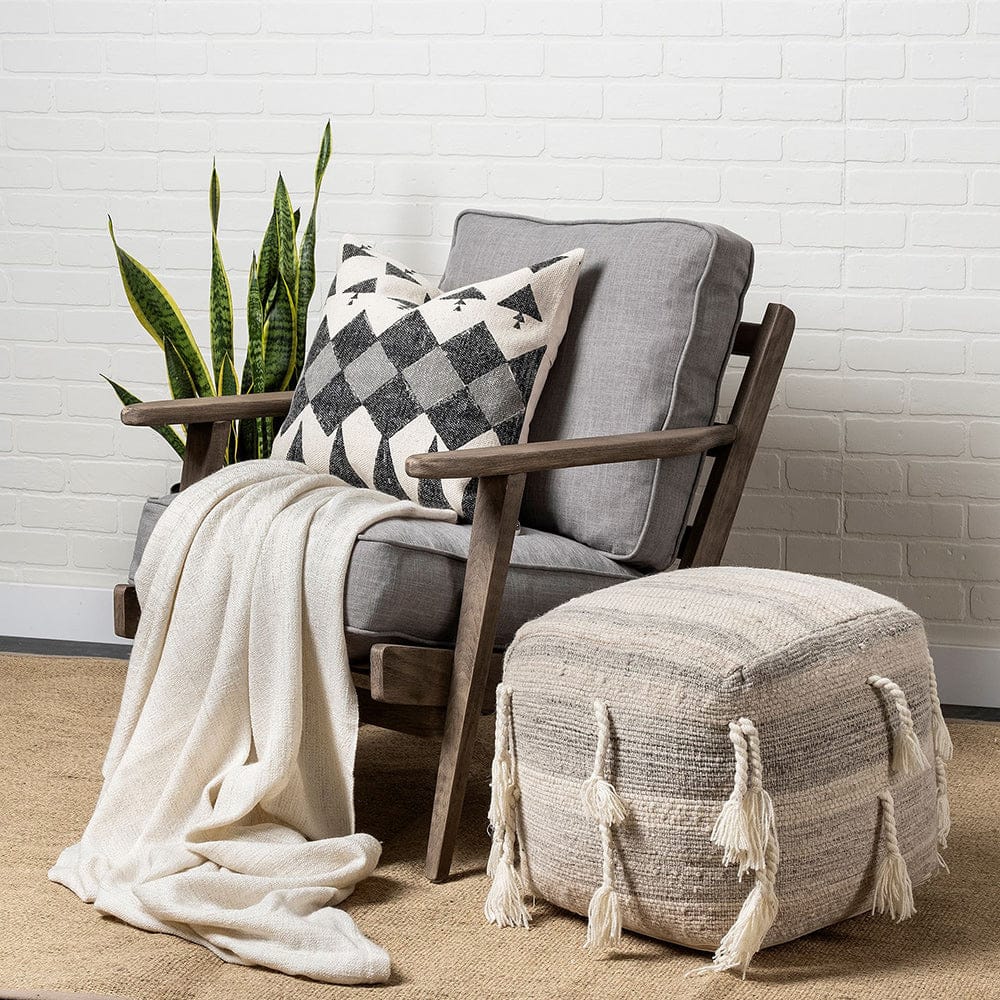 Mercana - Olympus II Flint Gray Fabric Covered Wooden Frame Accent Chair - 68185_CLOSEOUT view 7
