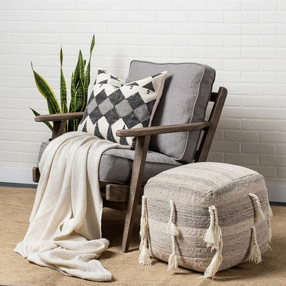 Mercana - Olympus II Flint Gray Fabric Covered Wooden Frame Accent Chair - 68185_CLOSEOUT view 7