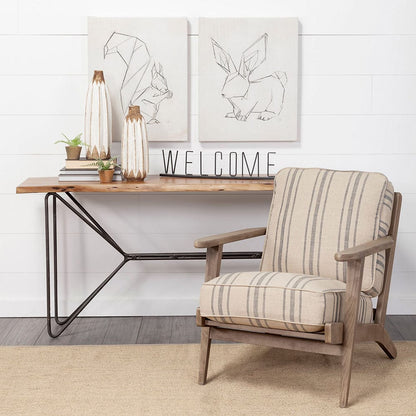 Mercana - Olympus III Striped Brown Jute Wrapped Wooden Frame Accent Chair - 68186 view 6