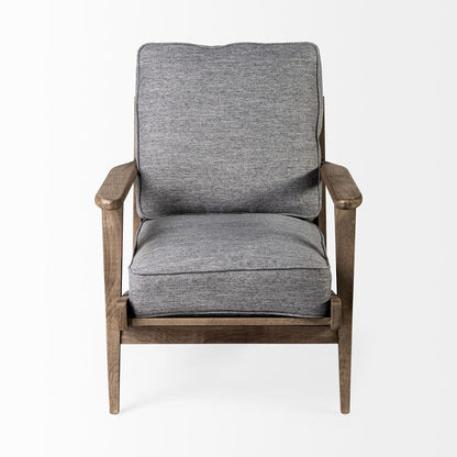 Mercana - Olympus V Castlerock Grey Fabric Wrapped Brown Wooden Frame Accent Chair - 68727_CLOSEOUT view 3