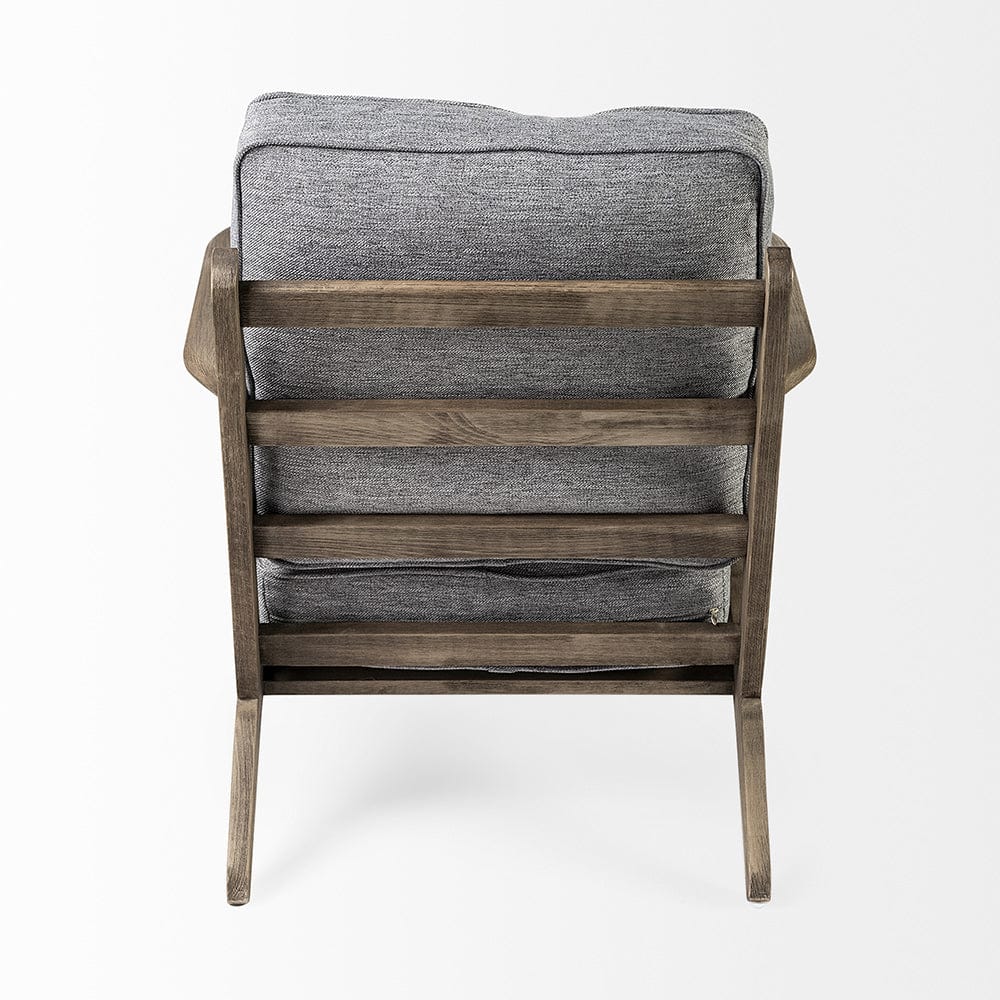 Mercana - Olympus V Castlerock Grey Fabric Wrapped Brown Wooden Frame Accent Chair - 68727_CLOSEOUT view 4
