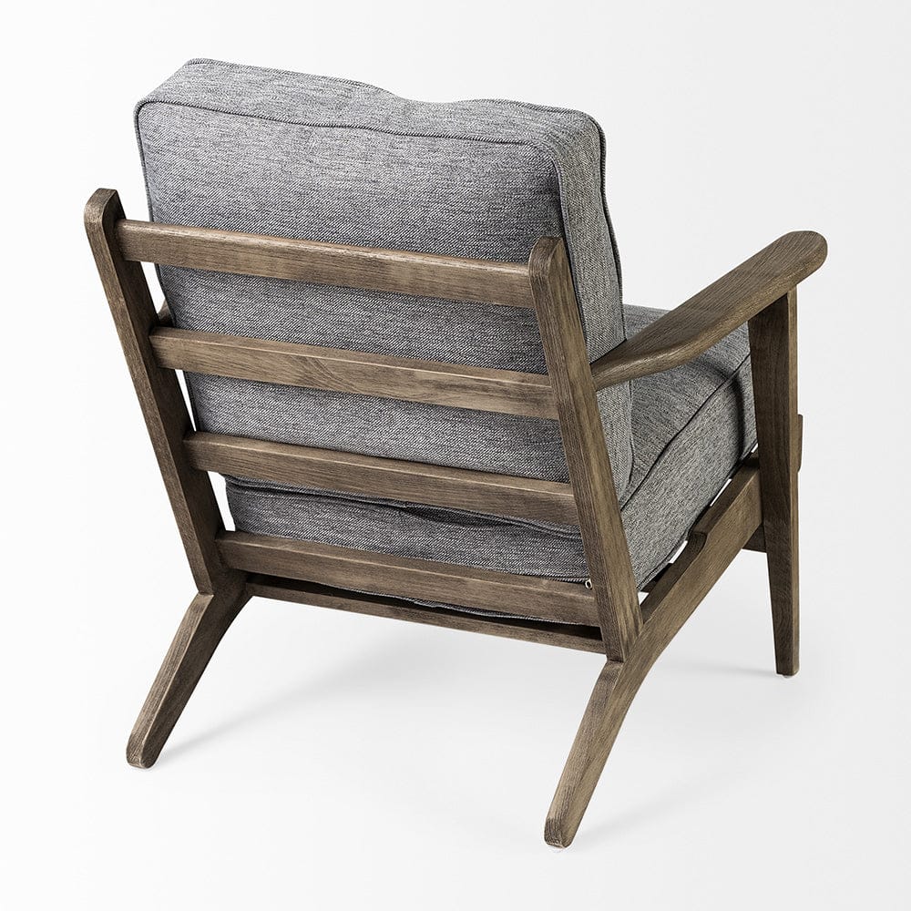 Mercana - Olympus V Castlerock Grey Fabric Wrapped Brown Wooden Frame Accent Chair - 68727_CLOSEOUT view 5