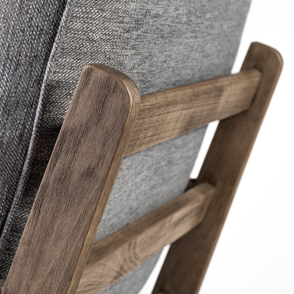 Mercana - Olympus V Castlerock Grey Fabric Wrapped Brown Wooden Frame Accent Chair - 68727_CLOSEOUT view 8