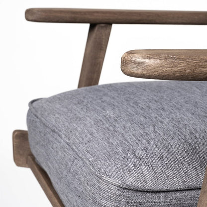 Mercana - Olympus V Castlerock Grey Fabric Wrapped Brown Wooden Frame Accent Chair - 68727_CLOSEOUT view 9