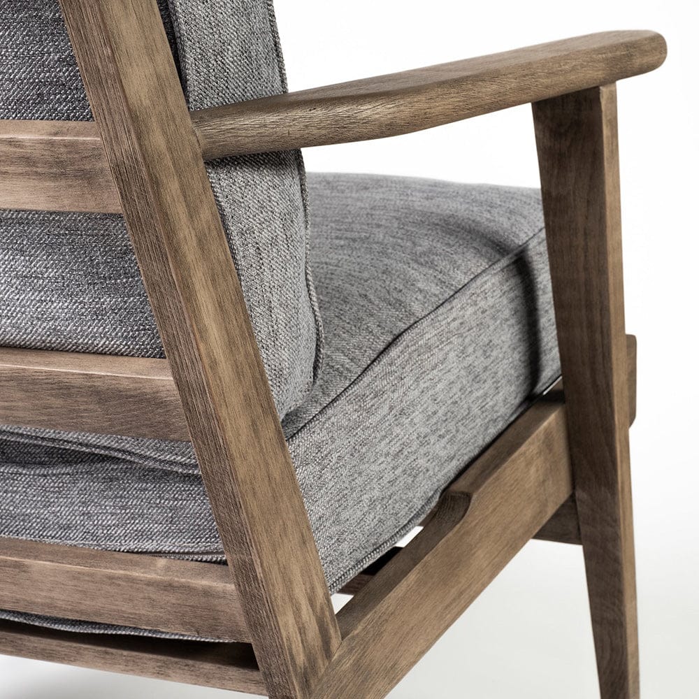 Mercana - Olympus V Castlerock Grey Fabric Wrapped Brown Wooden Frame Accent Chair - 68727_CLOSEOUT view 10