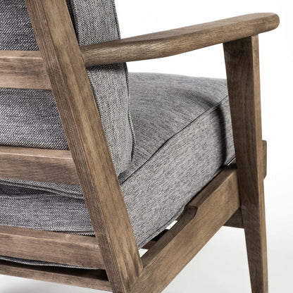 Mercana - Olympus V Castlerock Grey Fabric Wrapped Brown Wooden Frame Accent Chair - 68727_CLOSEOUT view 10