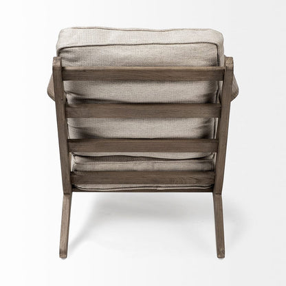 Mercana - Olympus VI Beige Fabric Wrapped Wooden Frame Accent Chair - 68187 view 4