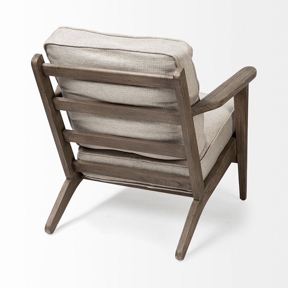 Mercana - Olympus VI Beige Fabric Wrapped Wooden Frame Accent Chair - 68187 view 8