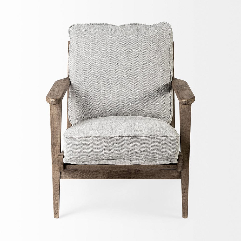 Mercana - Olympus VI Frost Grey Fabric Wrapped Wooden Frame Accent Chair - 68728_CLOSEOUT view 2