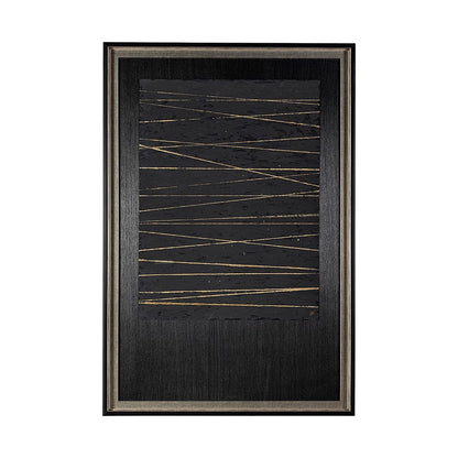 Mercana - OM-Gold Lines by Studio M a handmade Original Framed Artwork under Glass - 13553 view 1