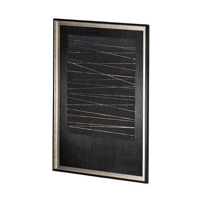 Mercana - OM-Gold Lines by Studio M a handmade Original Framed Artwork under Glass - 13553 view 3