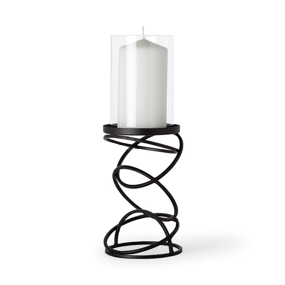Mercana - Omega I Small Black Metal Stacked Ring Table Candle Holder - 67878 view 1