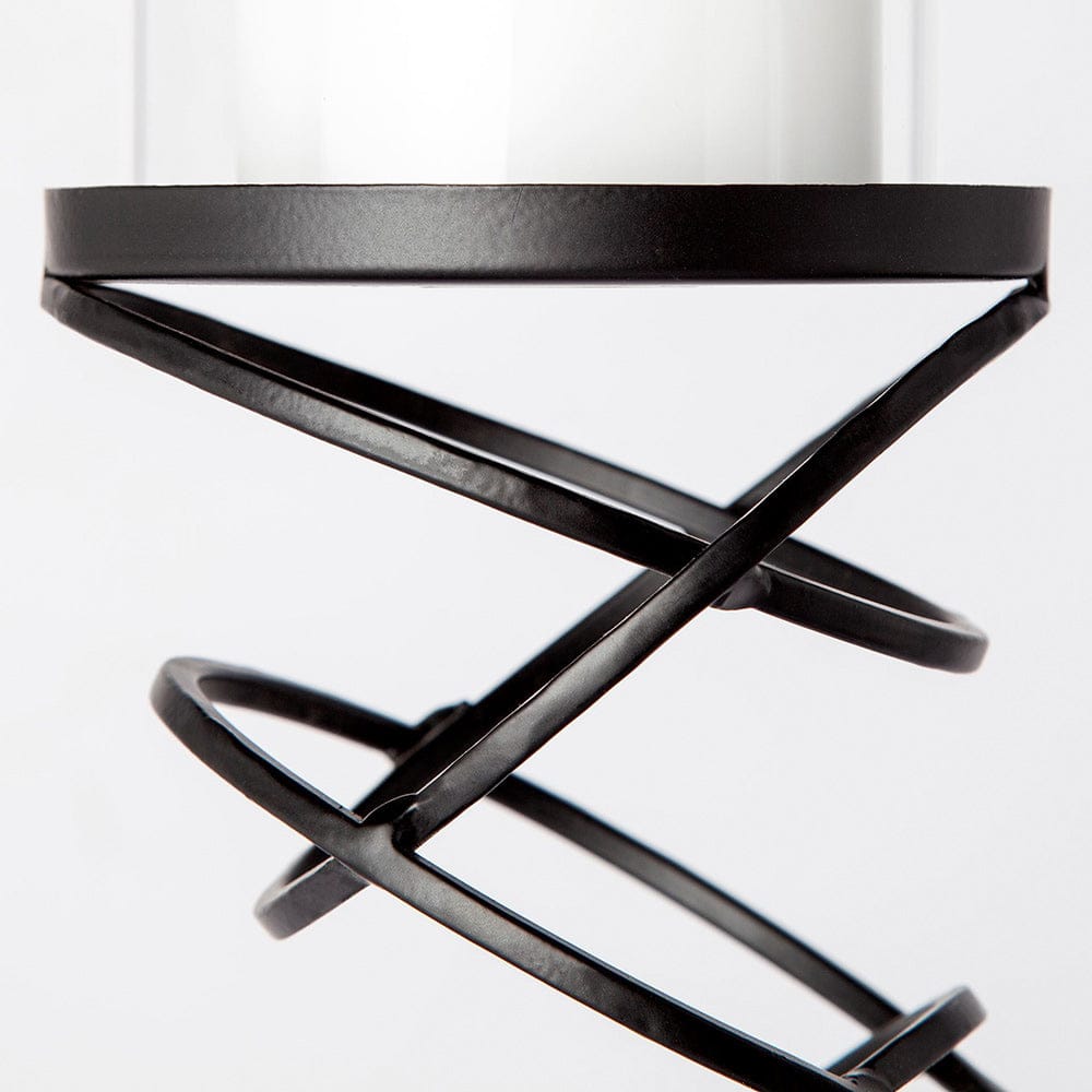 Mercana - Omega I Small Black Metal Stacked Ring Table Candle Holder - 67878 view 3