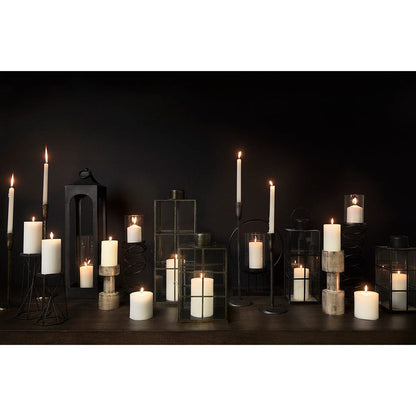 Mercana - Omega II Medium Black Metal Stacked Ring Table Candle Holder - 67879 view 5