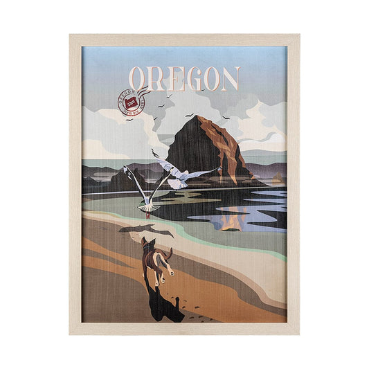Mercana - Oregon Go USA L by Mercana Studio a Hand Embellished Decograph Framed Art Print - 13590 view 1