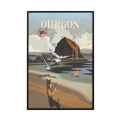 Mercana - Oregon Go USA SM by Mercana Studio a Hand Embellished Decograph Framed Art Print - 13706 view 1