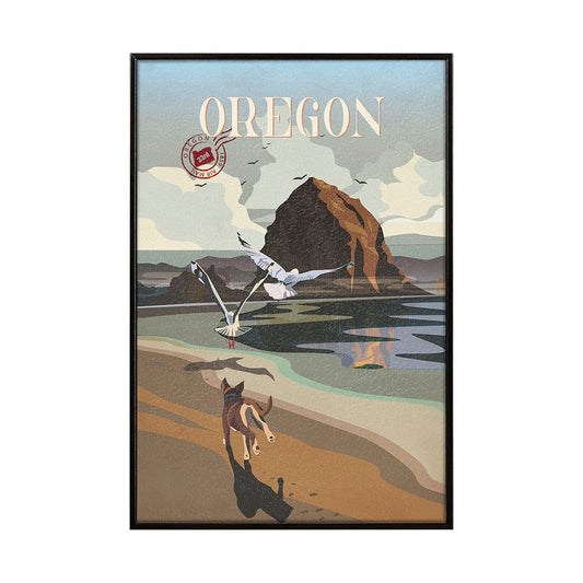 Mercana - Oregon Go USA SM by Mercana Studio a Hand Embellished Decograph Framed Art Print - 13706 view 1