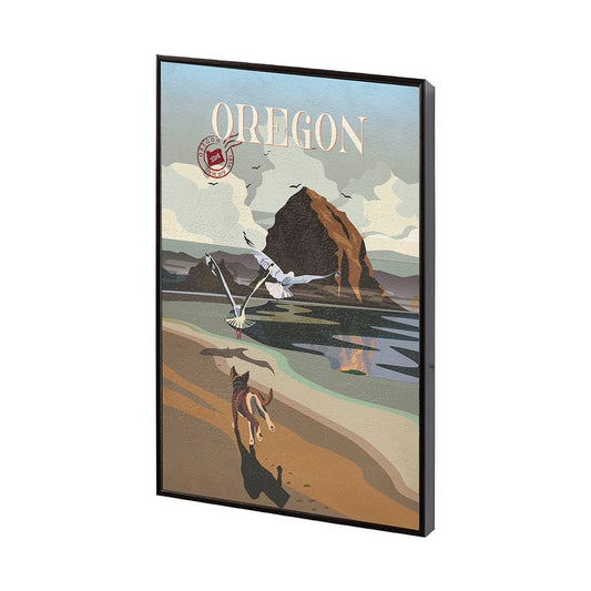 Mercana - Oregon Go USA SM by Mercana Studio a Hand Embellished Decograph Framed Art Print - 13706 view 2