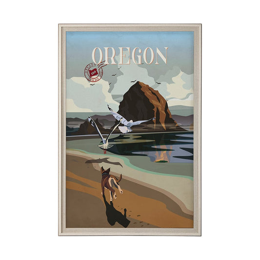 Mercana - Oregon Go USA XL by Mercana Studio a Hand Embellished Decograph Framed Art Print under Glass - 13611 view 1