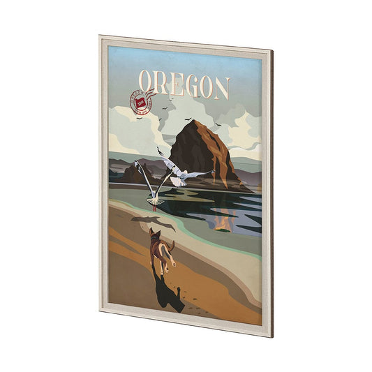 Mercana - Oregon Go USA XL by Mercana Studio a Hand Embellished Decograph Framed Art Print under Glass - 13611 view 2