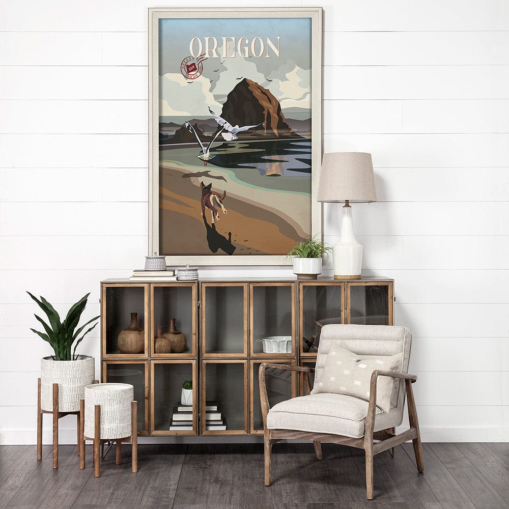 Mercana - Oregon Go USA XL by Mercana Studio a Hand Embellished Decograph Framed Art Print under Glass - 13611 view 6