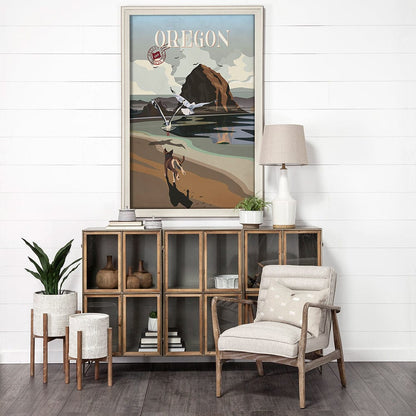 Mercana - Oregon Go USA XL by Mercana Studio a Hand Embellished Decograph Framed Art Print under Glass - 13611 view 6
