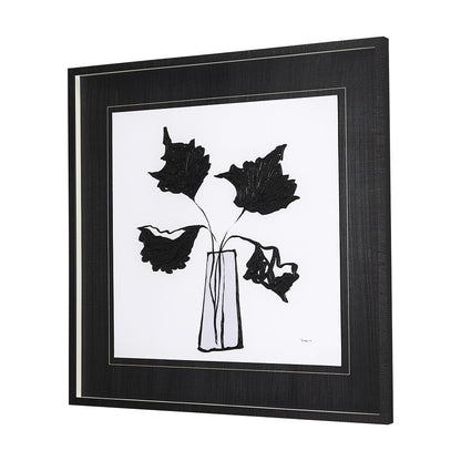 Mercana - Organic Line Drawing II by Mercana Studio Hand Embellished Framed Art Print Matted under Glass - 14675 view 2