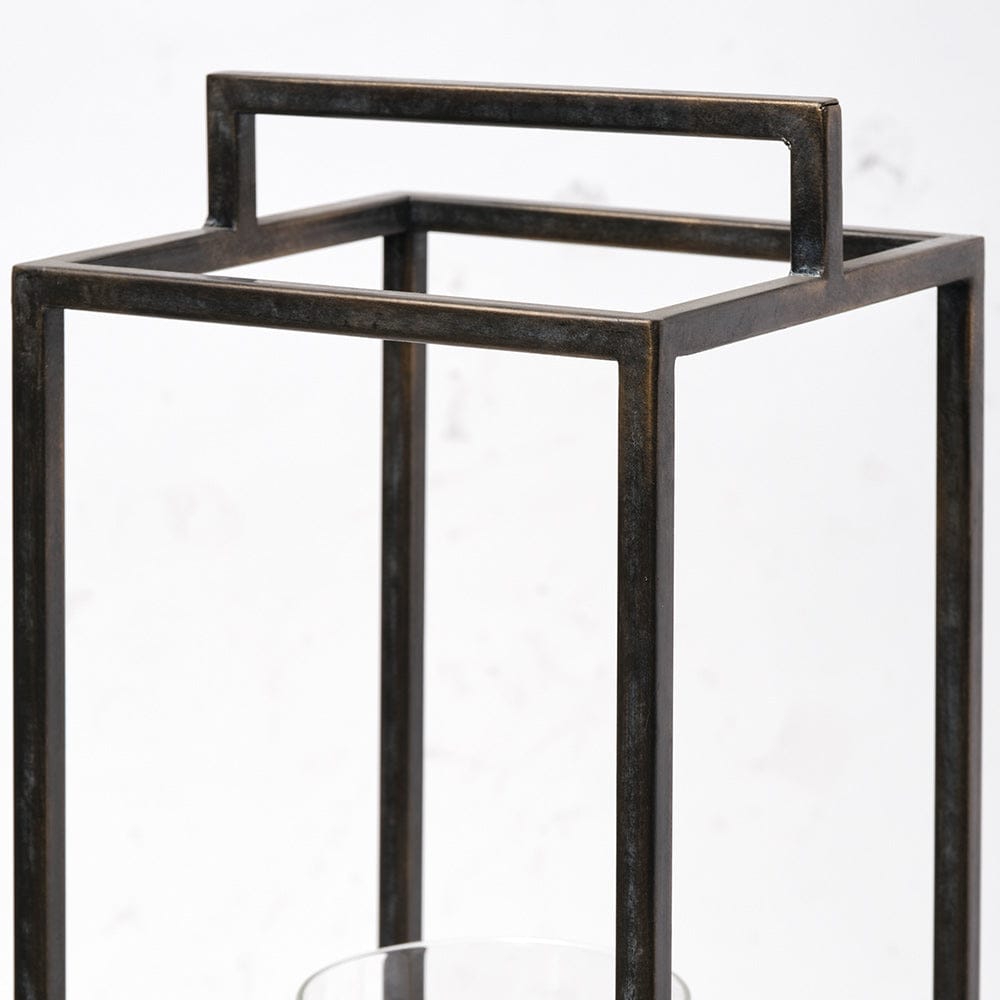 Mercana - Orionis Large Wood w/ Black Metal Lantern Candle Holder - 68652 view 5