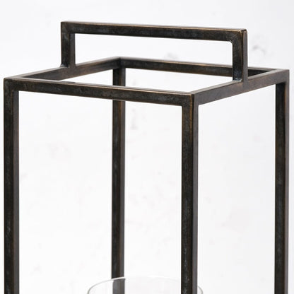 Mercana - Orionis Large Wood w/ Black Metal Lantern Candle Holder - 68652 view 5