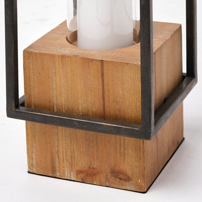 Mercana - Orionis Wood w/ Black Metal Lantern Candle Holder - 68651 view 8