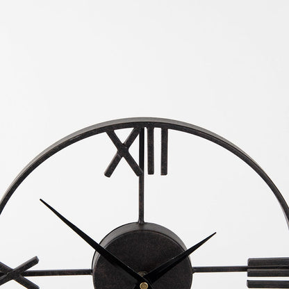 Mercana - Oris Black Metal/Wood Open Frame Table Clock - 68642 view 7