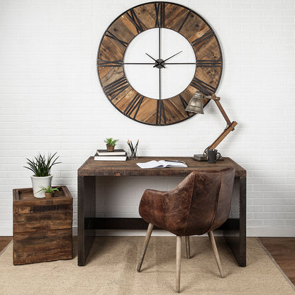 Mercana - Orwell 52L x 28W Brown Wood Top Metal Cladded Frame Office Desk - 67899 view 6