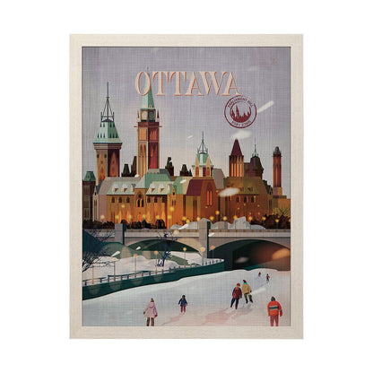 Mercana - Ottawa Go Canada L by Mercana Studio a Hand Embellished Decograph Framed Art Print - 13788 view 1
