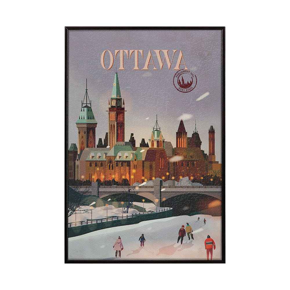 Mercana - Ottawa Go Canada SM by Mercana Studio a Hand Embellished Decograph Framed Art Print - 13768 view 1