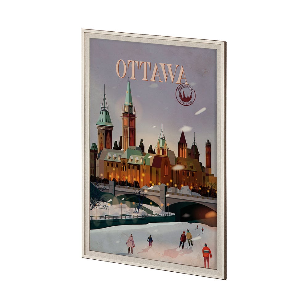 Mercana - Ottawa Go Canada XL by Mercana Studio a Hand Embellished Decograph Framed Art Print under Glass - 13801 view 2