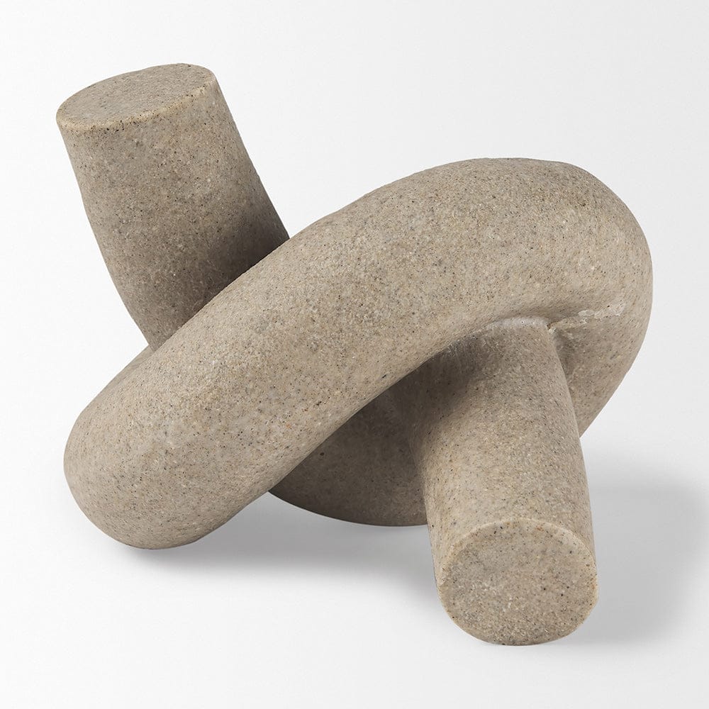 Mercana - Otto Sandstone Resin Small Knot Sculpture Decorative Object - 70179 view 2