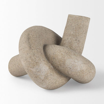 Mercana - Otto Sandstone Resin Small Knot Sculpture Decorative Object - 70179 view 4