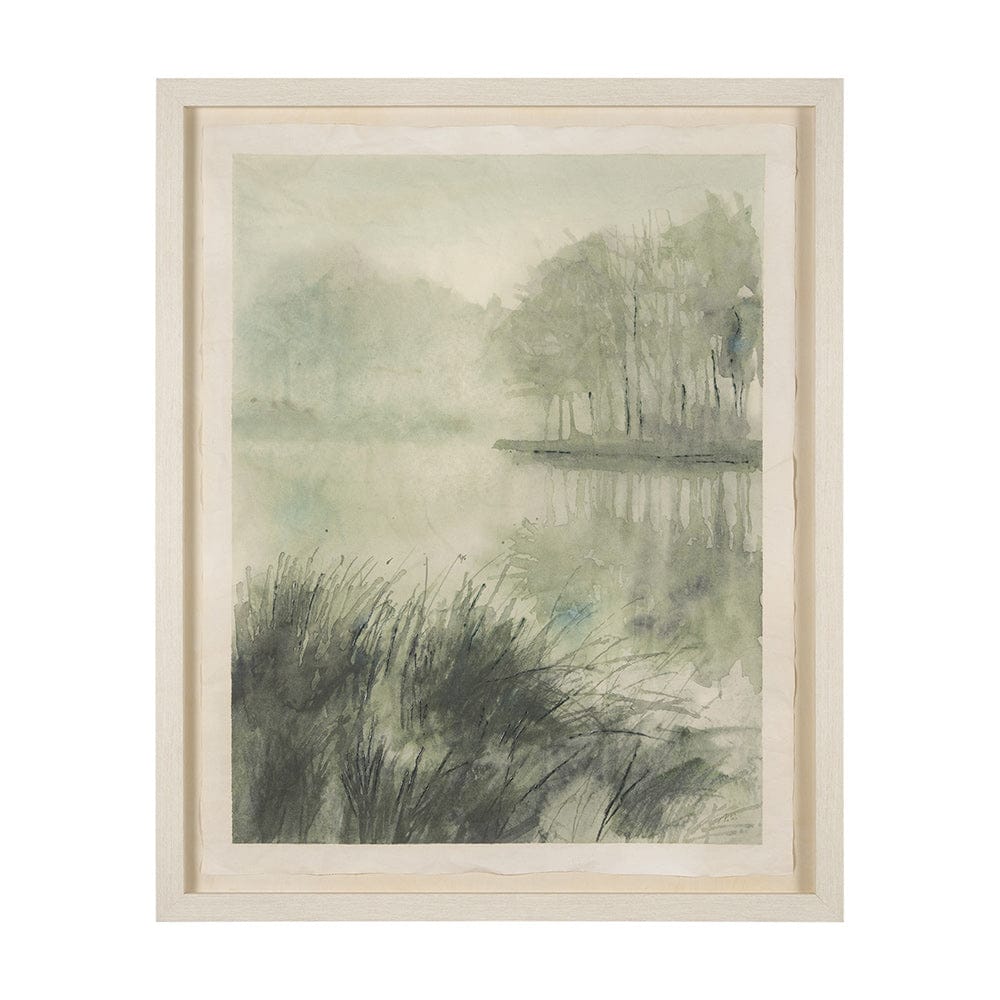 Mercana - Over At The Lake by Mercana Studio a Hand Embellished Framed Art Print Matted under Glass - 15473 view 1
