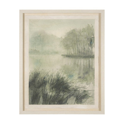 Mercana - Over At The Lake by Mercana Studio a Hand Embellished Framed Art Print Matted under Glass - 15473 view 1