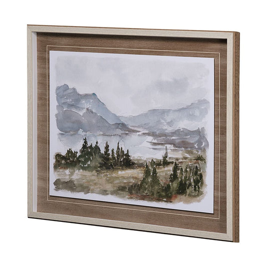 Mercana - Overcast Reservoir I by Ethan Harper a Hand Embellished Textured Framed Art Print Matted under Glass - 13158 view 2