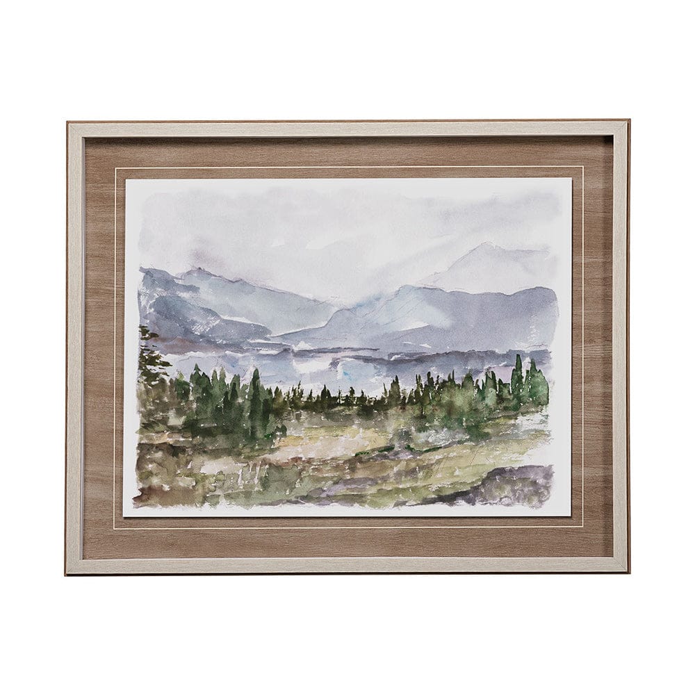 Mercana - Overcast Reservoir II by Ethan Harper Hand Embellished Textured Framed Art Print Matted under Glass - 13159 view 1