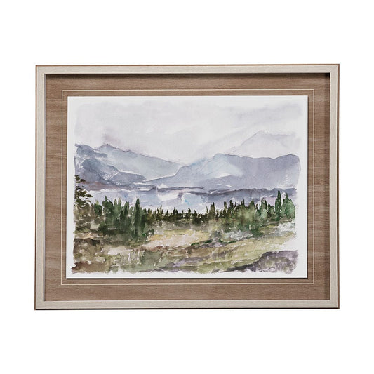 Mercana - Overcast Reservoir II by Ethan Harper Hand Embellished Textured Framed Art Print Matted under Glass - 13159 view 1