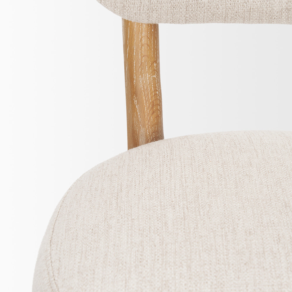 Mercana - Owen Dining Chair W/ Medium Brown Wood and Beige Fabric (Set of 2) - 70424 view 3