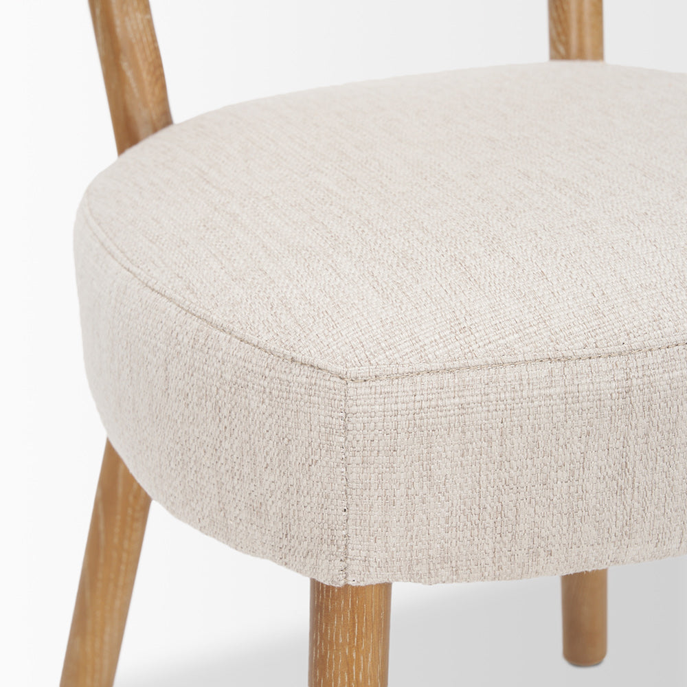 Mercana - Owen Dining Chair W/ Medium Brown Wood and Beige Fabric (Set of 2) - 70424 view 4