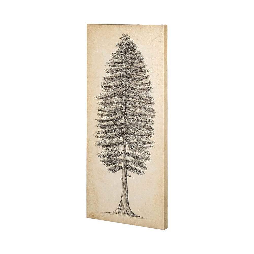 Mercana - Pacific North West Tree Sketch II by Melissa Wang a Hand Embellished Textured Canvas - 101431-L view 1