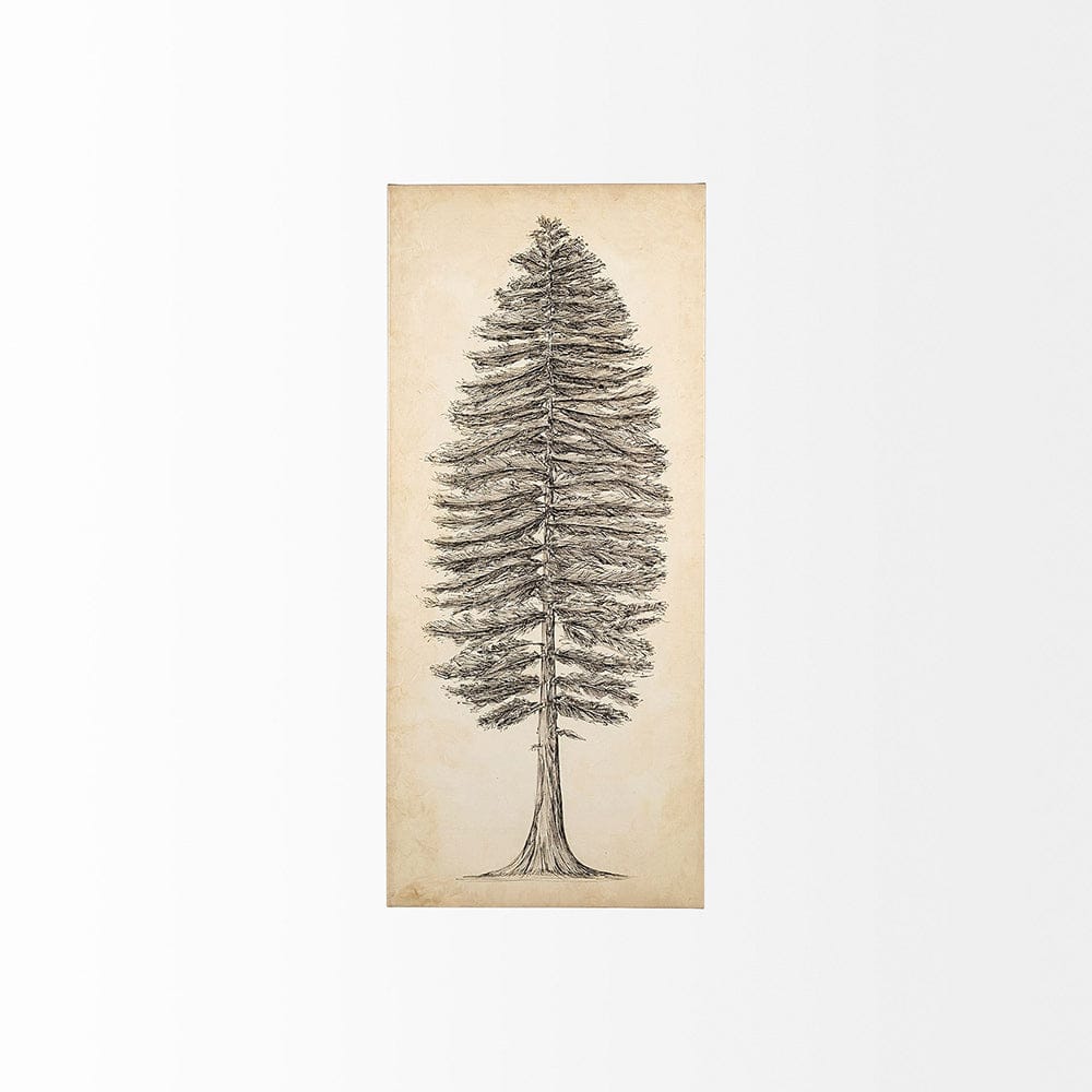 Mercana - Pacific North West Tree Sketch II by Melissa Wang a Hand Embellished Textured Canvas - 101431-S view 3