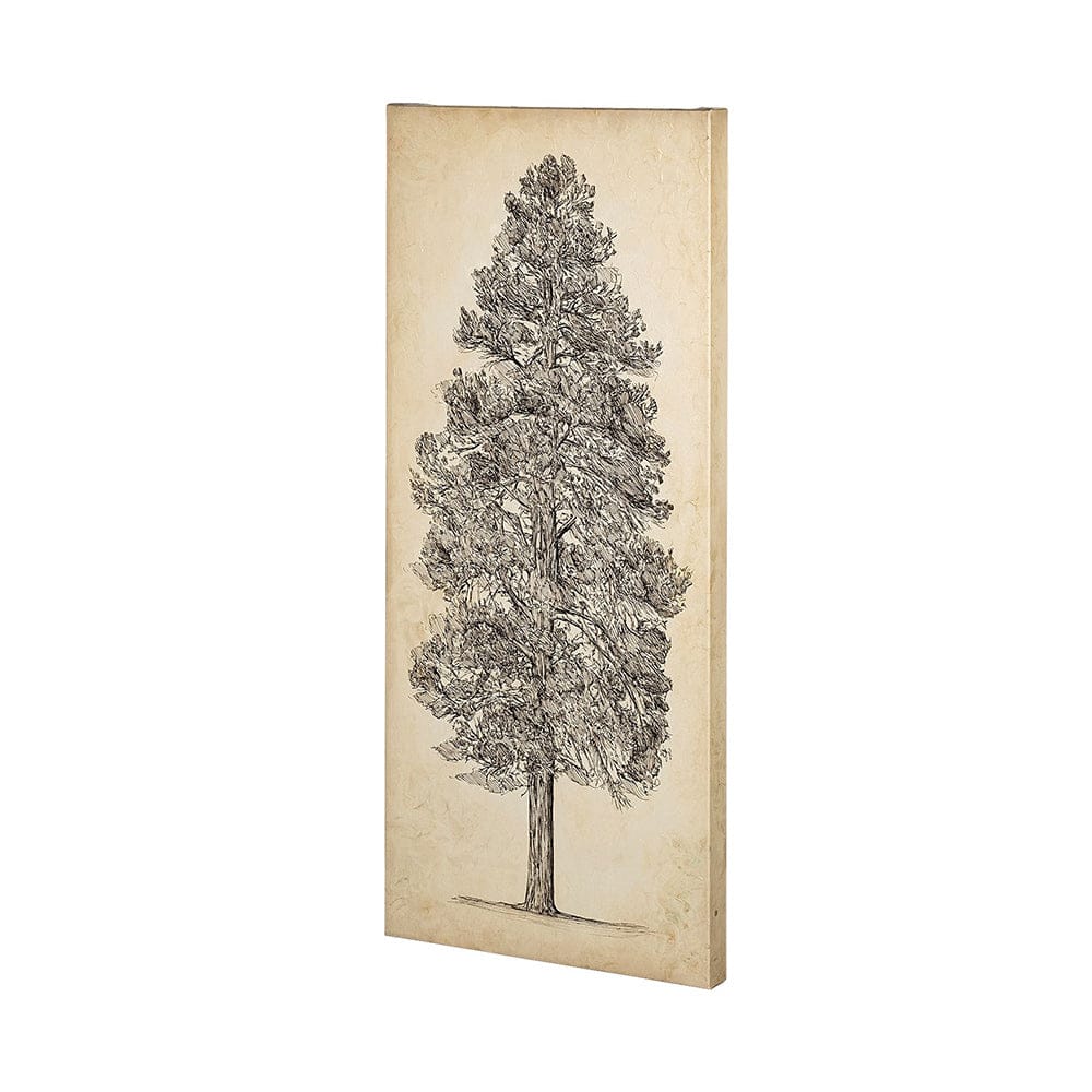 Mercana - Pacific North West Tree Sketch III by Melissa Wang a Hand Embellished Textured Canvas - 101432-L view 1