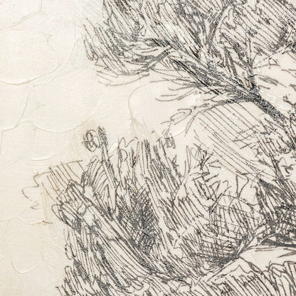 Mercana - Pacific North West Tree Sketch III by Melissa Wang a Hand Embellished Textured Canvas - 101432-L view 2