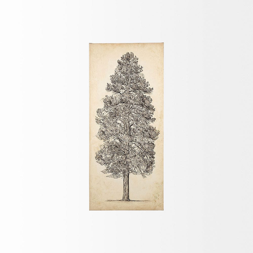 Mercana - Pacific North West Tree Sketch III by Melissa Wang a Hand Embellished Textured Canvas - 101432-S view 3